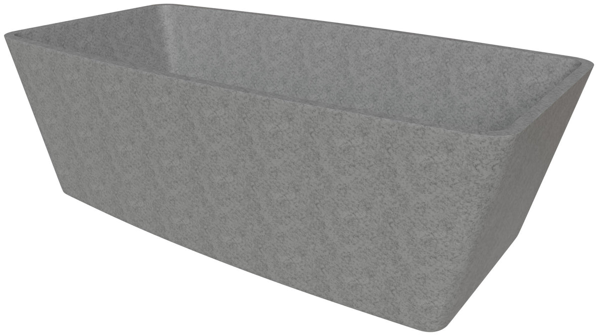 ALFI - Solid Concrete Rectangular Freestanding Bathtub - ABCO71TUB 71&quot;