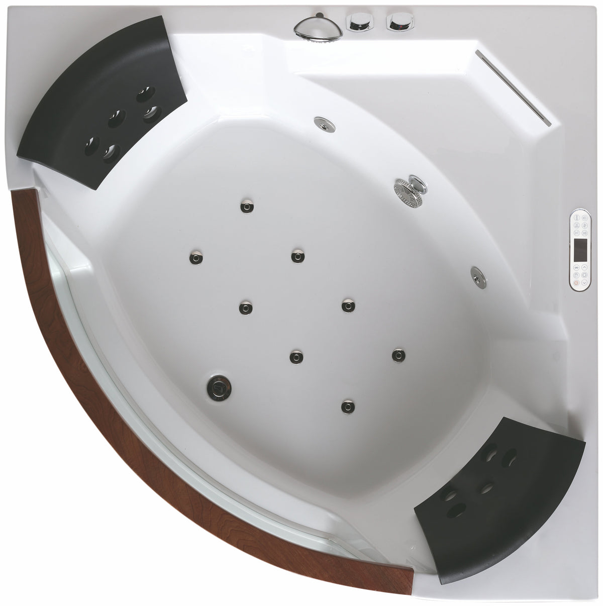 EAGO - 5 ft For 2 Clear Rounded Corner Acrylic Whirlpool Bathtub - AM197ETL