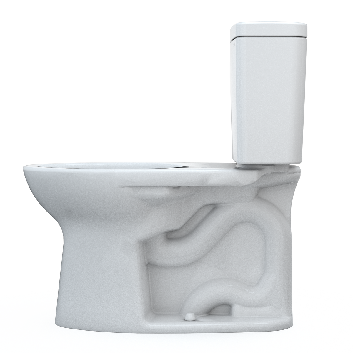 TOTO® Drake®  Two-Piece Elongated 1.6 GPF Universal Height TORNADO FLUSH® Toilet with CEFIONTECT®, Cotton White - CST776CSFG#01