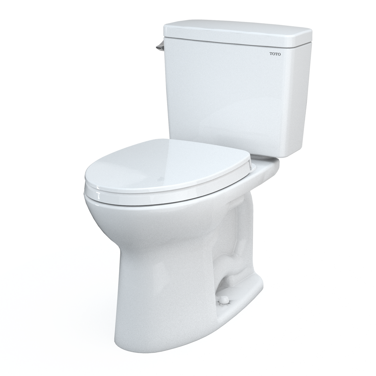 TOTO® Drake® Two-Piece Elongated 1.28 GPF TORNADO FLUSH® Toilet with CEFIONTECT® and SoftClose® Seat, WASHLET®+ Ready, Cotton White - MS776124CEG#01