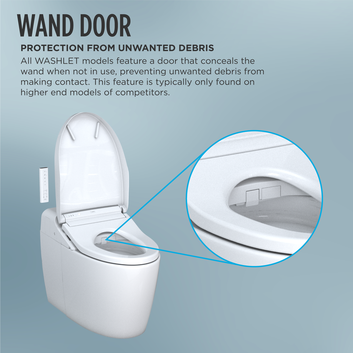 TOTO® WASHLET® G450 1.0 or 0.8 GPF Smart Toilet with Integrated Bidet Seat and CEFIONTECT®, Cotton White - MS922CUMFG#01