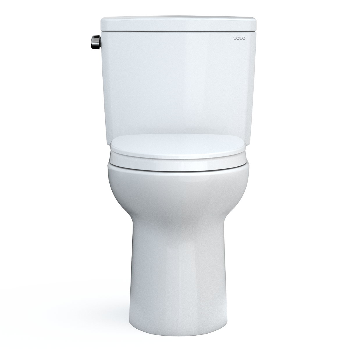 TOTO® Drake® Two-Piece Elongated 1.28 GPF TORNADO FLUSH® Toilet with CEFIONTECT® and SoftClose® Seat, WASHLET®+ Ready, Cotton White - MS776124CEG#01