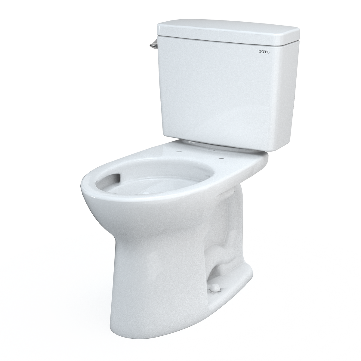 TOTO® Drake®  Two-Piece Elongated 1.6 GPF Universal Height TORNADO FLUSH® Toilet with CEFIONTECT®, Cotton White - CST776CSFG#01