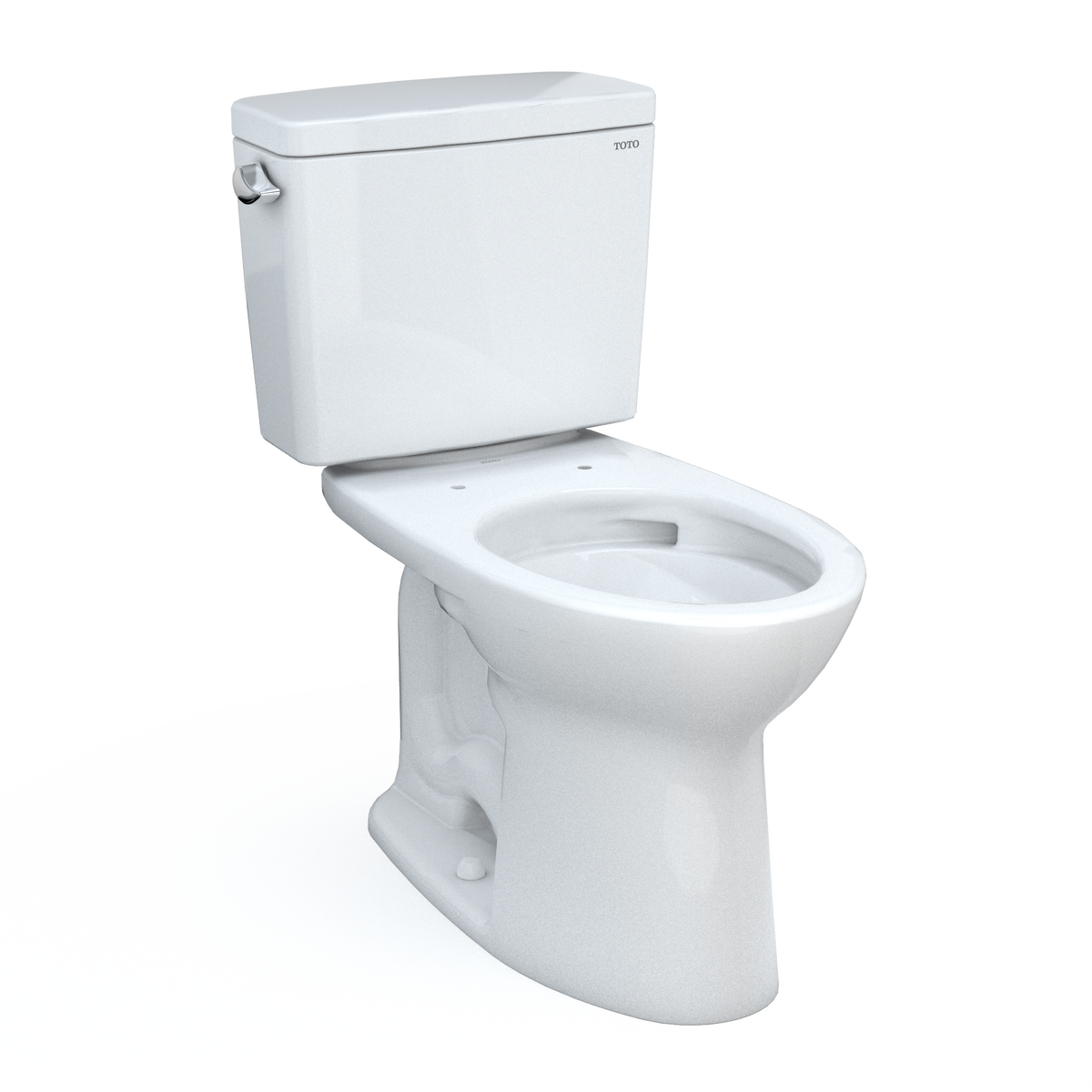 TOTO® Drake®  Two-Piece Elongated 1.6 GPF Universal Height TORNADO FLUSH® Toilet with CEFIONTECT®, Cotton White - CST776CSFG#01