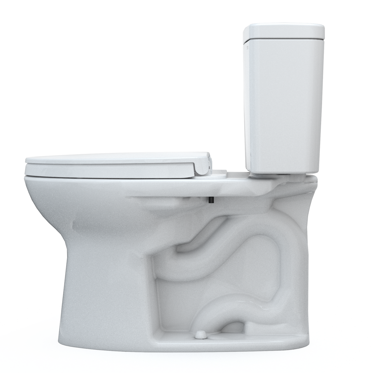 TOTO® Drake® Two-Piece Elongated 1.28 GPF TORNADO FLUSH® Toilet with CEFIONTECT® and SoftClose® Seat, WASHLET®+ Ready, Cotton White - MS776124CEG#01