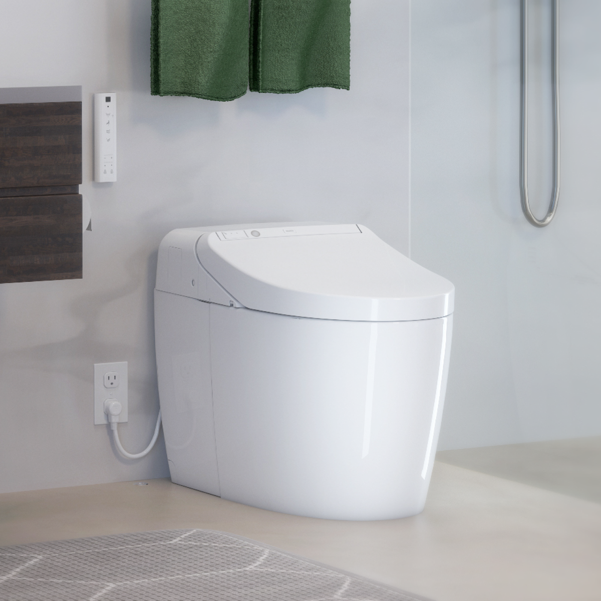 TOTO® WASHLET® G450 1.0 or 0.8 GPF Smart Toilet with Integrated Bidet Seat and CEFIONTECT®, Cotton White - MS922CUMFG#01