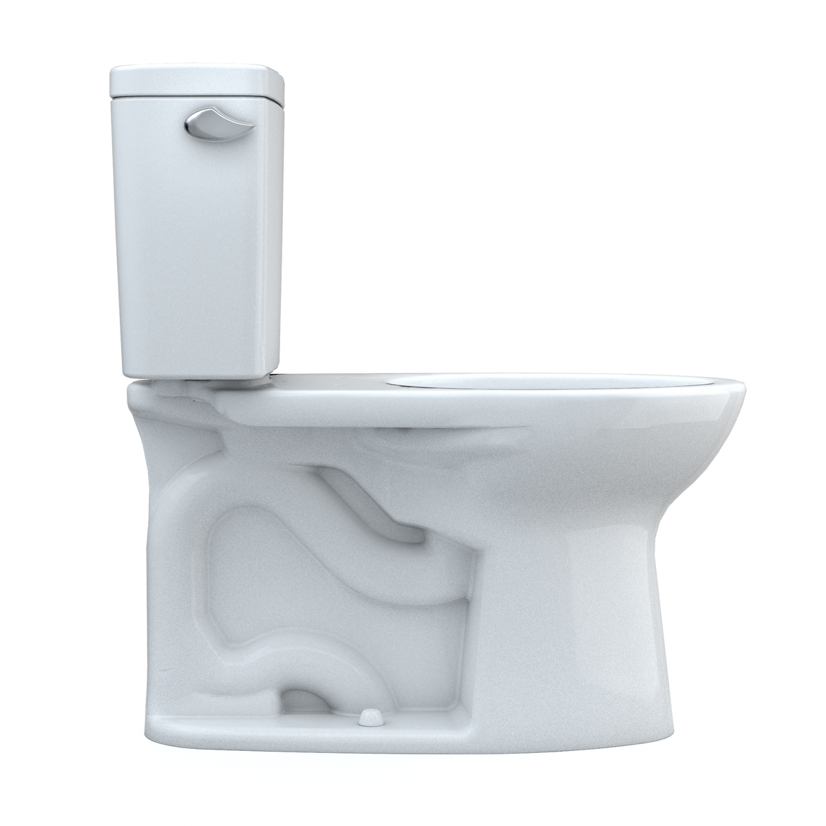 TOTO® Drake®  Two-Piece Elongated 1.6 GPF Universal Height TORNADO FLUSH® Toilet with CEFIONTECT®, Cotton White - CST776CSFG#01