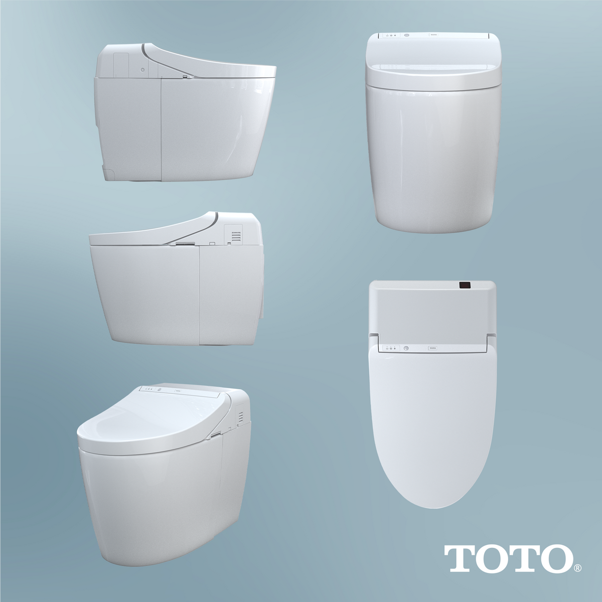 TOTO® WASHLET® G450 1.0 or 0.8 GPF Smart Toilet with Integrated Bidet Seat and CEFIONTECT®, Cotton White - MS922CUMFG#01