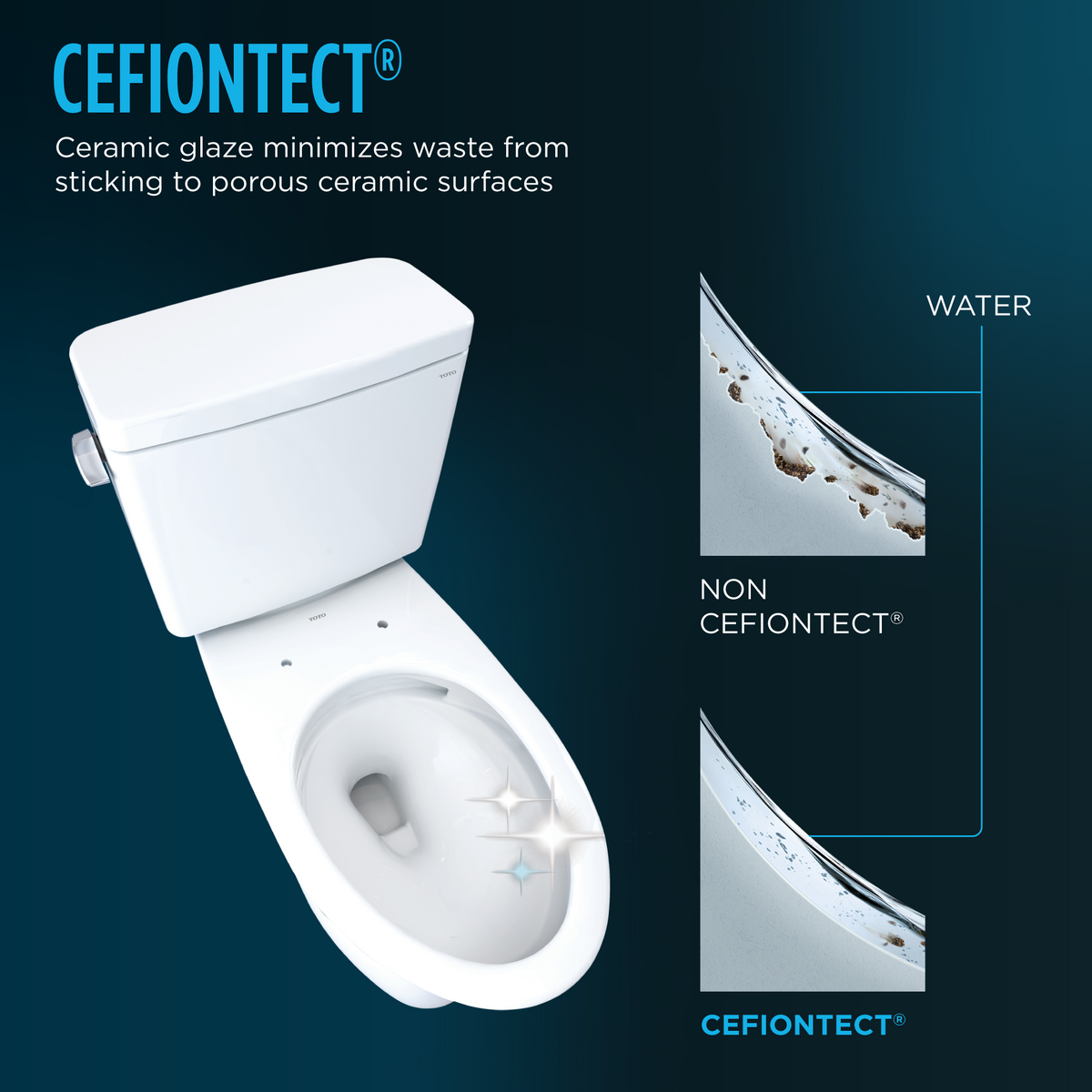 TOTO® Drake® Two-Piece Elongated 1.28 GPF TORNADO FLUSH® Toilet with CEFIONTECT® and SoftClose® Seat, WASHLET®+ Ready, Cotton White - MS776124CEG#01